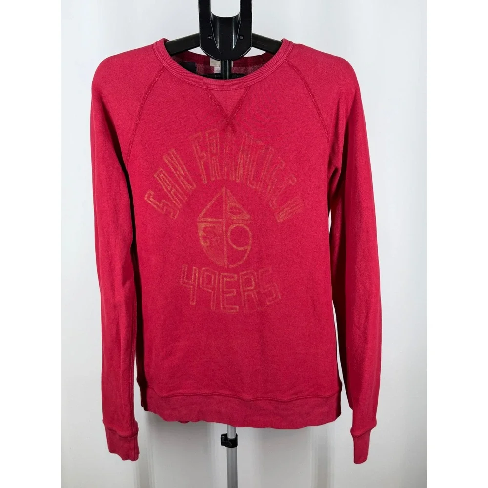 Junk Food San Francisco 49ers Sweatshirt Red Vintage Style Graphic Mens Large
